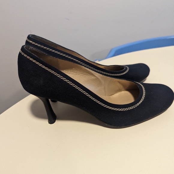 Stuart Weitzman Classic Dark Navy Blue Pumps Women's Size 8.5 - Picture 2 of 7
